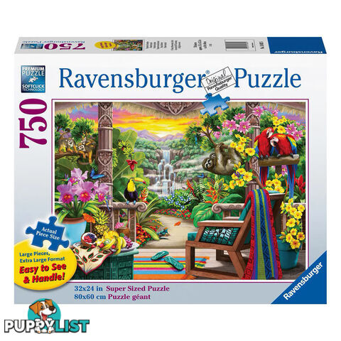 Ravensburger Tropical Retreat 750 Piece Large Format Puzzle - Ravensburger - Tabletop Jigsaw Puzzle GTIN/EAN/UPC: 4005556168026