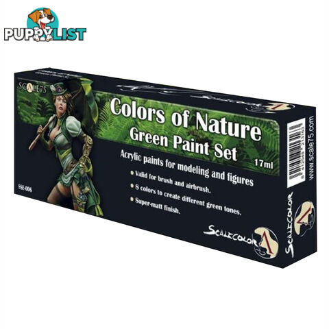 Scale75 Scalecolor Colours of Nature Green Acrylic Paint Set for Miniatures - Scale75 - Tabletop Miniatures GTIN/EAN/UPC: 8412548244396