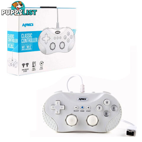 KMD Classic Controller White for Wii U - KMD - Wii U Accessory GTIN/EAN/UPC: 849172009714