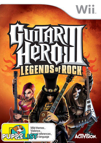 Guitar Hero III: Legends of Rock [Pre-Owned] (Wii) - Activision RWISGH3 - P/O Wii Software