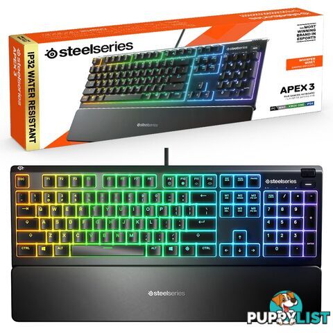 Steelseries Apex 3 Hybrid RGB Mechanical Keyboard - Steelseries - PC Accessory GTIN/EAN/UPC: 5707119038805