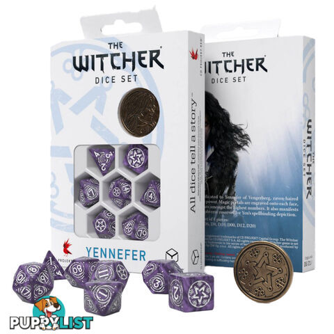 Q Workshop The Witcher Yennefer Lilac & Gooseberries Dice Set - Q Workshop - Tabletop Accessory GTIN/EAN/UPC: 5907699496051