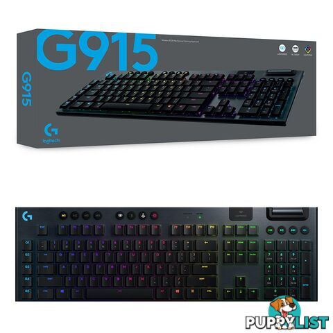 Logitech G915 Lightspeed RGB GL Clicky Wireless Mechanical Gaming Keyboard - Logitech - PC Accessory GTIN/EAN/UPC: 097855149213