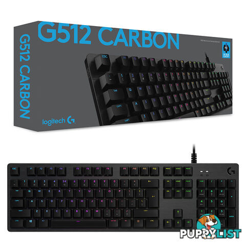 Logitech G512 Carbon GX Blue RGB Mechanical Gaming Keyboard - Logitech - PC Accessory GTIN/EAN/UPC: 097855141897