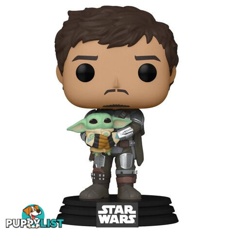 Star Wars: The Mandalorian Din Djarin Holding Grogu The Child POP! Vinyl - Funko - Merch Pop Vinyls GTIN/EAN/UPC: 889698545259