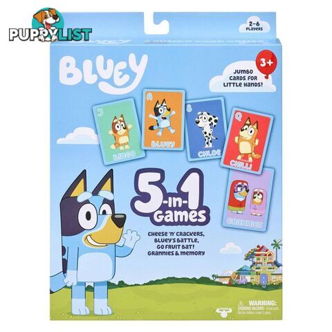 Bluey 5-In-1 Card Game Set - Moose Games - Toys Games & Puzzles GTIN/EAN/UPC: 630996130322