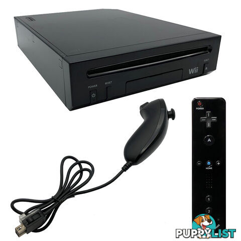 Nintendo Wii Black Console (With Gamecube Ports) [Pre-Owned] - Nintendo - P/O Wii Console