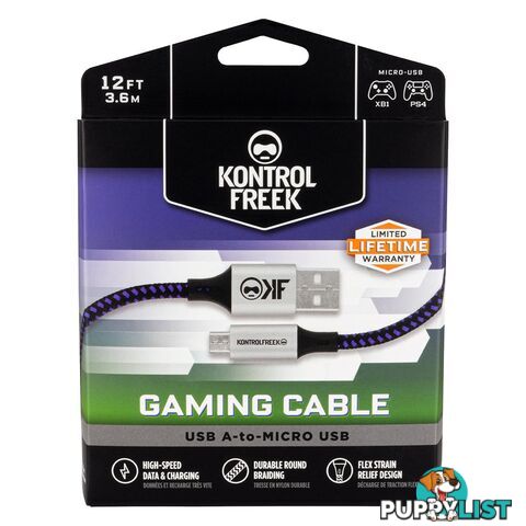 KontrolFreek USB A to Micro USB 12ft Cable for Xbox One and PS4 - KontrolFreek - PC Accessory GTIN/EAN/UPC: 850007079352