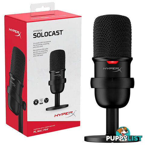 HyperX SoloCast USB Microphone (Black) - HP Development Company, L.P. - Streaming GTIN/EAN/UPC: 196188049495