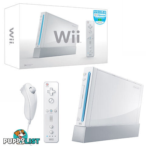 Nintendo Wii White Console + Wii Sports (With Gamecube Ports) (Boxed) [Pre-Owned] - Nintendo - P/O Wii Console