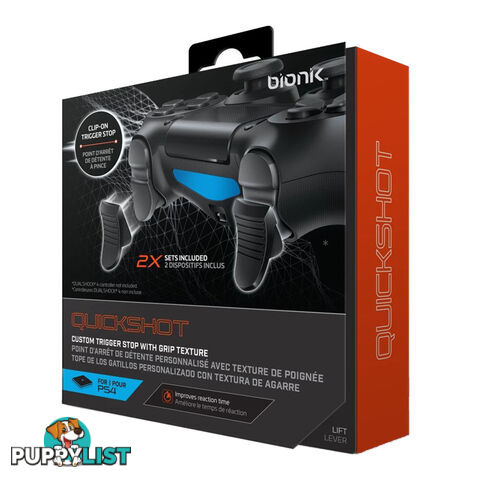 Bionik Quickshot Trigger Stops for PS4 - Bionik - PS4 Accessory GTIN/EAN/UPC: 845620090242