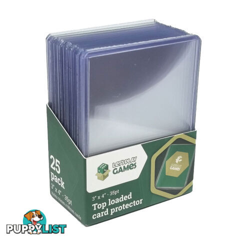 Let's Play Games 3"x4" 35PT Top Loaded Card Protector 25 Pack - Lets Play Distribution - Tabletop Trading Cards Accessory GTIN/EAN/UPC: 742033921944