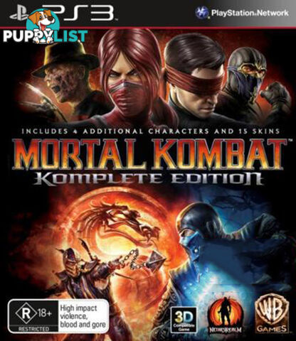 Mortal Kombat Komplete Edition [Pre-Owned] (PS3) - Retro P/O PS3 Software GTIN/EAN/UPC: 9325336169285