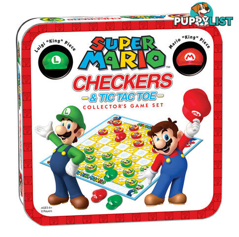 Super Mario Checkers & Tic Tac Toe Collector's Game Set - The Op Games | usaopoly - Tabletop Board Game GTIN/EAN/UPC: 700304044105