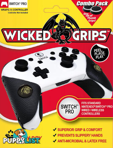 Wicked Grips Pro Controller Grip & Thumb Grip Combo for Switch Pro Controller - Wicked Grips - Switch Accessory GTIN/EAN/UPC: 867175000484