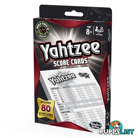 Yahtzee Score Cards 80 Pack - Hasbro Gaming - Tabletop Card Game GTIN/EAN/UPC: 5010994700331