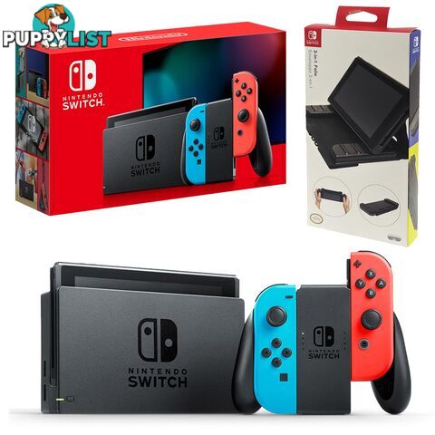 Nintendo Switch Neon Joy-Con Console with PDP Premium Play On Folio Case - Nintendo - Switch Console GTIN/EAN/UPC: 9318113992121