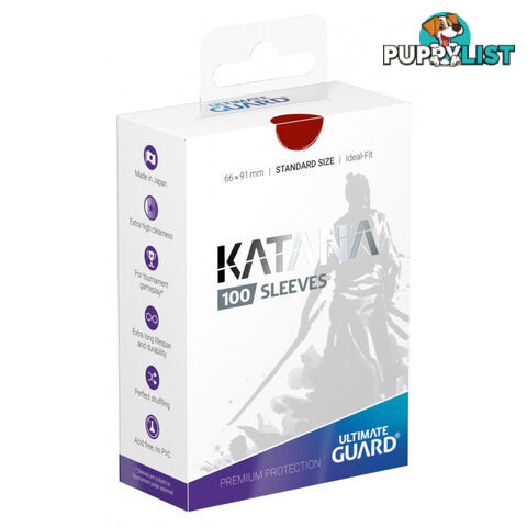 Ultimate Guard Katana 100 Sleeves (Red) - Ultimate Guard - Tabletop Trading Cards Accessory GTIN/EAN/UPC: 4260250073780