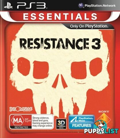 Resistance 3 [Pre-Owned] (PS3) - Sony Interactive Entertainment - Retro P/O PS3 Software GTIN/EAN/UPC: 711719128298