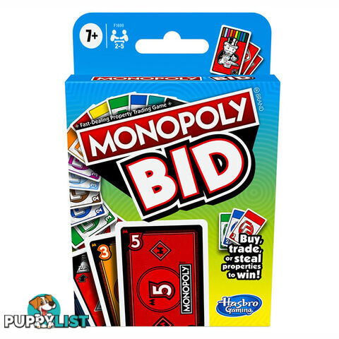 Monopoly BID Card Game - Hasbro - Tabletop Card Game GTIN/EAN/UPC: 630509985890