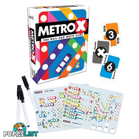 Metro X: The Rail & Write Board Game - Gamewright - Tabletop Card Game GTIN/EAN/UPC: 759751001179