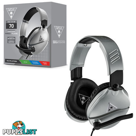 Turtle Beach Recon 70 Silver Wired Gaming Headset - Turtle Beach - Headset GTIN/EAN/UPC: 731855026555