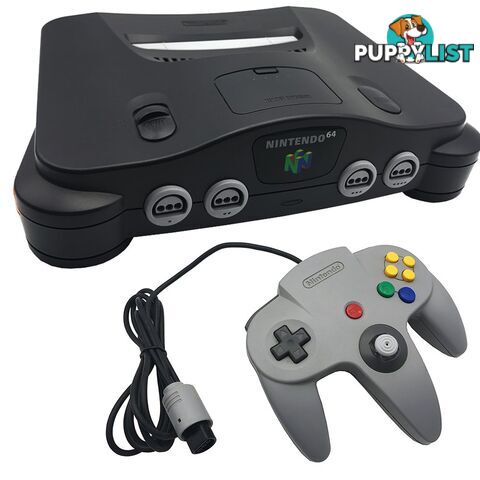 Nintendo 64 Charcoal Black Console (Grade B) [Pre-Owned] - Nintendo - Retro N64 Console