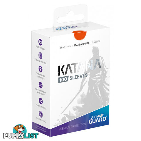 Ultimate Guard Katana 100 Sleeves (Orange) - Ultimate Guard - Tabletop Trading Cards Accessory GTIN/EAN/UPC: 4056133011679