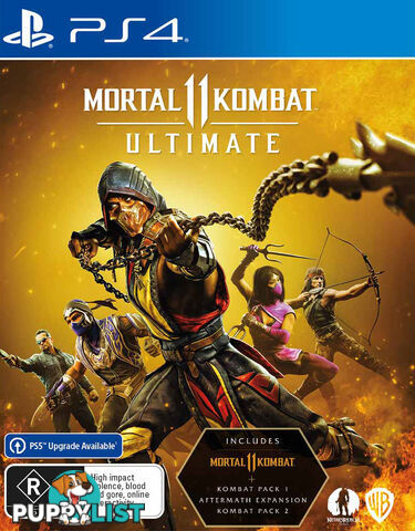 Mortal Kombat 11 Ultimate Edition (PS4) - Warner Bros. Interactive Entertainment - PS4 Software GTIN/EAN/UPC: 9325336206294