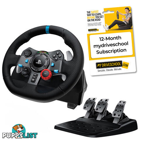 Logitech G29 Driving Force Racing Wheel with myDRIVESCHOOL 12-Month Subscription Bundle - Logitech - Racing Simulation GTIN/EAN/UPC: 097855112781