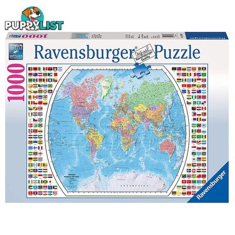 Ravensburger Political World Map 1000 Piece Jigsaw Puzzle - Ravensburger - Tabletop Jigsaw Puzzle GTIN/EAN/UPC: 4005556196333