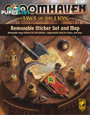 Gloomhaven Jaws of the Lion Removable Sticker Set & Map - Cephalofair Games - Tabletop Accessory GTIN/EAN/UPC: 644216609963