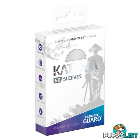 Ultimate Guard Katana Sleeves 60 Japanese Size Sleeves (White) - Ultimate Guard - Tabletop Trading Cards Accessory GTIN/EAN/UPC: 4056133014878