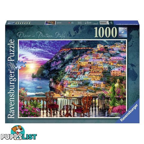 Ravensburger Dinner in Positano Italy 1000 Piece Jigsaw Puzzle - Ravensburger - Tabletop Jigsaw Puzzle GTIN/EAN/UPC: 4005556152636