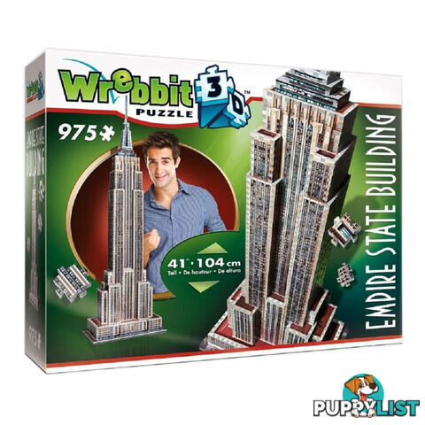 Wrebbit Empire State Building 3D 975 Piece Jigsaw Puzzle - Wrebbit Puzzles - Tabletop Puzzle Game GTIN/EAN/UPC: 665541020070