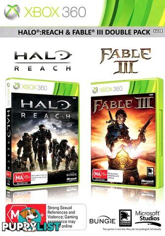 Halo Reach & Fable III Double Pack [Pre-Owned] (Xbox 360) - Microsoft Studios XX3HALOFAB - P/O Xbox 360 Software