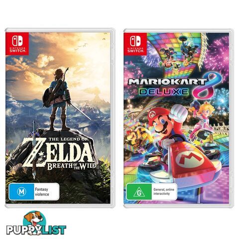 The Legend of Zelda: Breath of the Wild & Mario Kart 8 Deluxe Double Pack (Switch) - Nintendo - Switch Software GTIN/EAN/UPC: 9318113986045