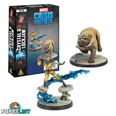 Marvel Crisis Protocol Crystal  & Lockjaw Character Pack Miniatures Board Game - Atomic Mass Games - Tabletop Miniatures GTIN/EAN/UPC: 841333109448