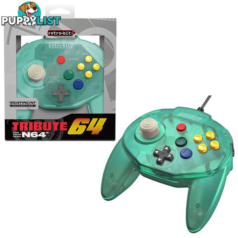 Retro-Bit Tribute 64 Wired N64 Controller for Nintendo 64 (Sea Salt Ice Cream) - Retro-bit - Retro N64 Accessory GTIN/EAN/UPC: 849172012028