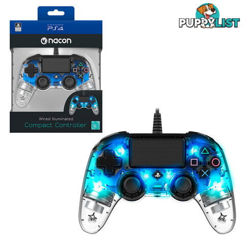 Nacon Blue Wired Illuminated Compact Controller for PlayStation 4 - Nacon - PS4 Accessory GTIN/EAN/UPC: 3499550360806