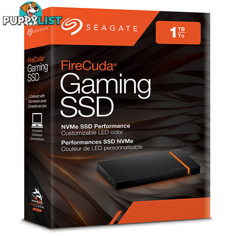 Seagate Firecuda External 1TB USB Type C SSD - Seagate Technology LLC - PC Accessory GTIN/EAN/UPC: 763649142905