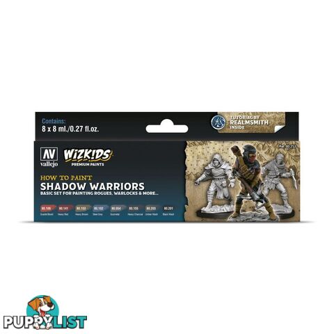 Wizkids Premium Paint Set By Vallejo: Shadow Warriors - Acrylicos Vallejo S.L. - Tabletop Miniatures GTIN/EAN/UPC: 8429551802536