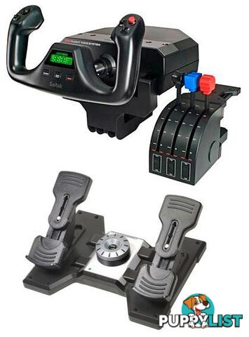 Logitech Pro Flight Yoke with Throttle Quadrant and Pro Flight Pedals - Logitech - Flight Simulation GTIN/EAN/UPC: 097855127884