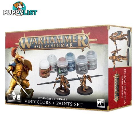 Warhammer: Age of Sigmar Stormcast Eternals Vindictors + Paint Set - Games Workshop - Tabletop Miniatures GTIN/EAN/UPC: 5011921157518