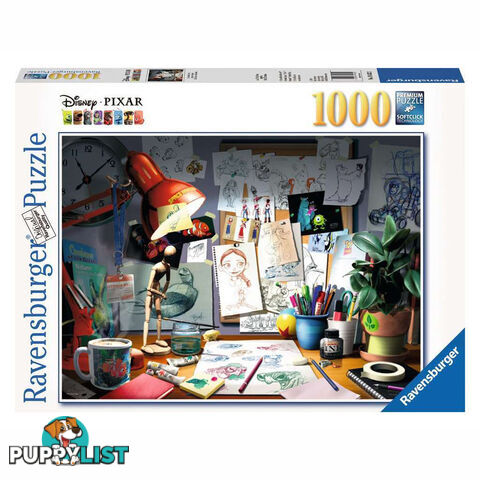 Ravensburger Disney Pixar The Artist Desk 1000 Piece Jigsaw Puzzle - Ravensburger - Tabletop Jigsaw Puzzle GTIN/EAN/UPC: 4005556194322