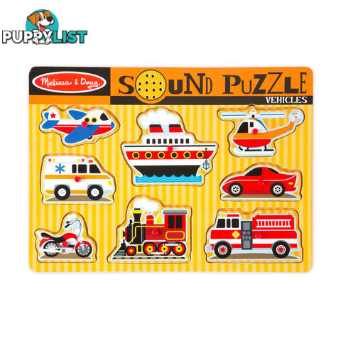 Melissa & Doug Vehicles 8 Piece Sound Jigsaw Puzzle - Melissa & Doug - Toys Games & Puzzles GTIN/EAN/UPC: 000772007252