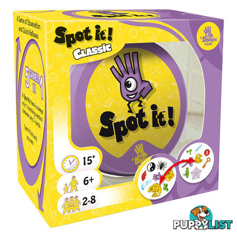 Spot It! Classic Dobble Card Game - Moose Games 3558380010494 - Tabletop Card Game GTIN/EAN/UPC: 630996934401