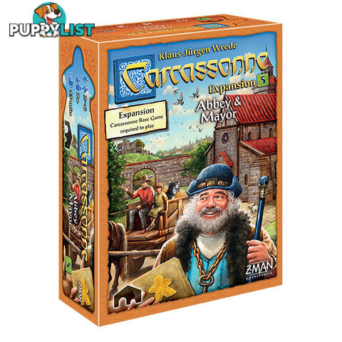 Carcassonne: Abbey & Mayor Expansion 5 Board Game - Z-Man Games - Tabletop Board Game GTIN/EAN/UPC: 681706781051