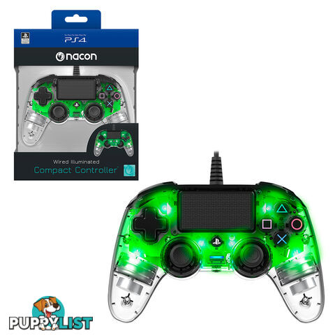 Nacon Green Wired Illuminated Compact Controller for PlayStation 4 - Nacon - PS4 Accessory GTIN/EAN/UPC: 3499550360868