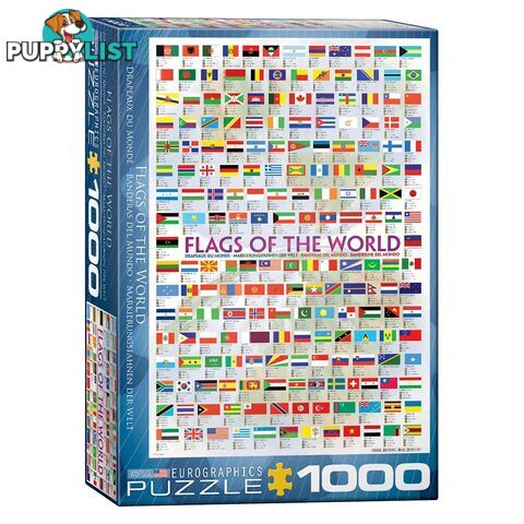 Eurographics Flags of the World 1000 Piece Jigsaw Puzzle - Eurographics Puzzles - Tabletop Jigsaw Puzzle GTIN/EAN/UPC: 628136601283